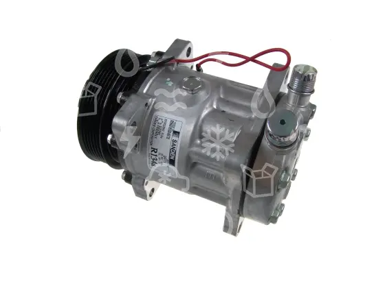 kompresor UNI SANDEN 7H15, řemenice 119 mm - PV6, 12V, připojení V /23573